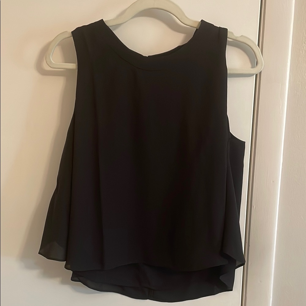 NWT REVOLVE Krisa Flowy Black Sleeveless Blouse